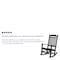 Flash Furniture Winston All-Weather Rocking Chair in Black Faux Wood JJ-C14703-BK-GG - alternate 10